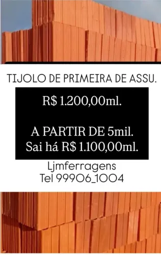 TIJOLO DE PRIMEIRA DE ASSU.