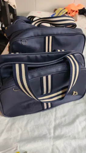 Bolsa maternidade luxo azul