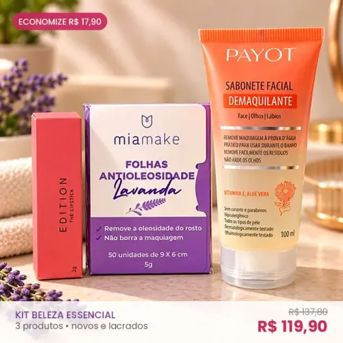 Kit Beleza Feminina Payot + Batom Edition + Antioleosidade