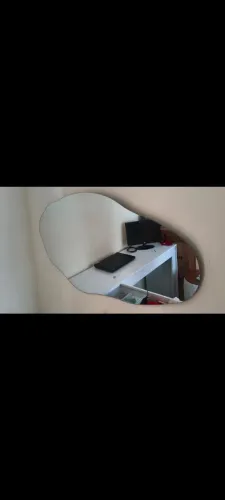 Espelho Orgânico 115cm x 40cm Pinterest Polido lançamento Quarto Sala Banheiro Salão