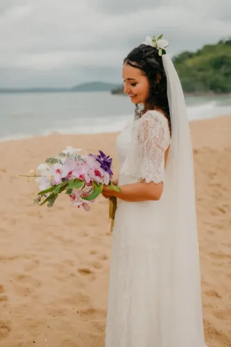 Vestido de noiva - casamento na praia
