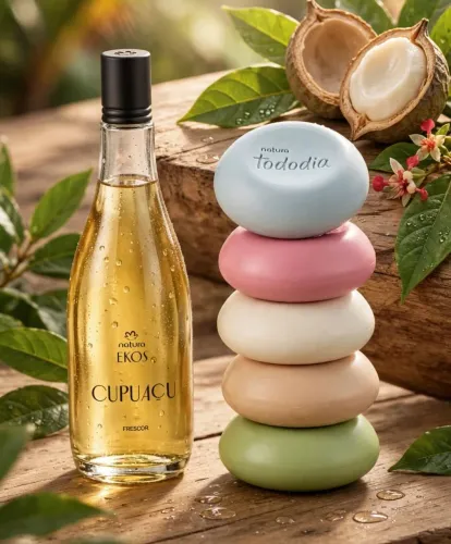 Kit Natura 1 Ekos Cupuaçu 150ml + 5 Sabonetes Sortidos.