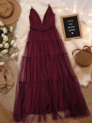 Vestido Marsala maravilhoso 