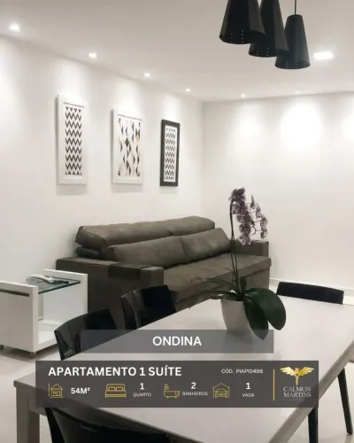 APARTAMENTO MOBILIADO 1 SUÍTE, 54M², EM ONDINA