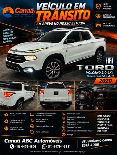 Fiat Toro Volcano 2.0 16V 4X4 TB Diesel Aut. 2020