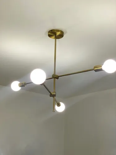 Lustre Pendente Sputnik Dourada