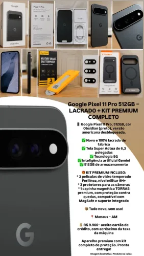 Google Pixel 11 Pro 512GB - LACRADO + KIT PREMIUM COMPLETO