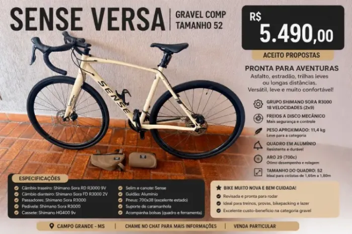 Sense Versa Gravel Comp - Shimano Sora - Tam. 52