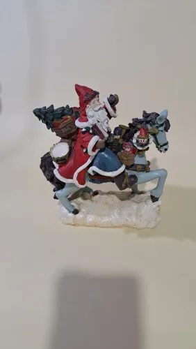 Estátua de Papai Noel - média - resina epoxi - pintada a mão - muito linda. 
