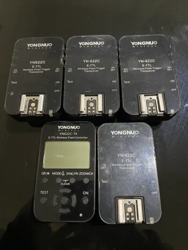 Kit Yongnuo YN-622C E-TTL Canon - 4 Transceptores + TX