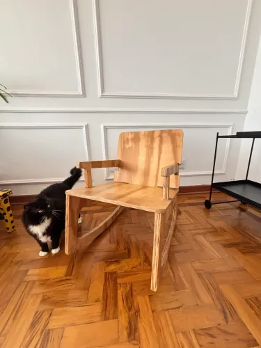Cadeira de balanço desmontável, design autoral (boobam)