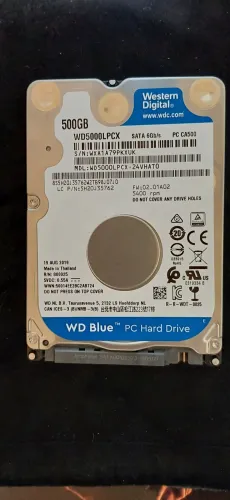 HD WD Blue 500GB SATA 2.5? - Western Digital para Notebook