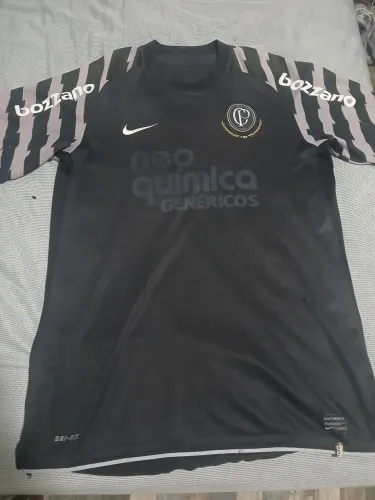 Camisa de time 100anos do corinthians preta relíquia