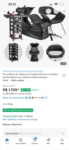 quite salão / caixa nunca usado