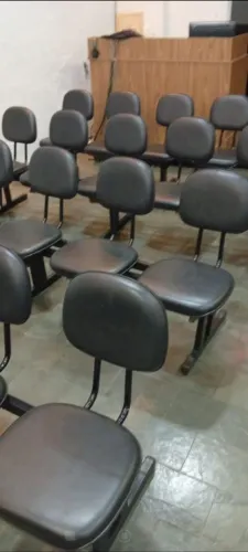 Longarinas, cadeiras 5 acentos, para igreja, salão e auditórios