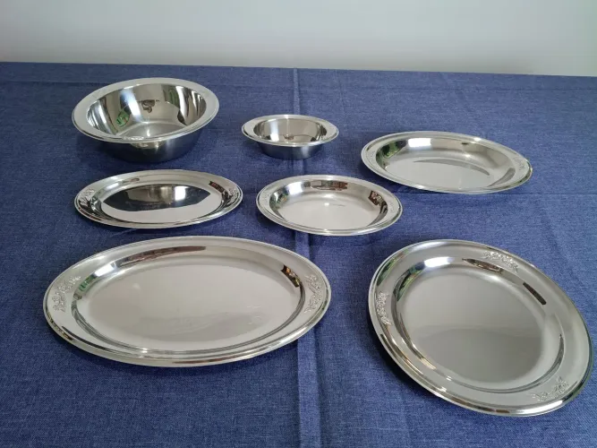 Baixela Inox detalhes florais