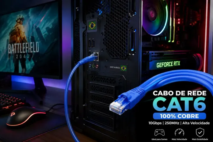 Cabo de rede UTP 10GBPS ( ENTREGA GRÁTIS ) 5 METROS 10 METROS 15 METROS 20 METROS