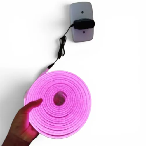 Fita Mangueira led Flexível 5 metros Rosa Neon