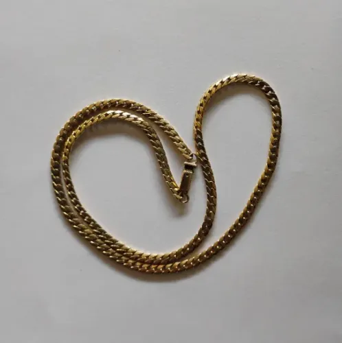 Corrente Ouro 10k Maciça Grumet 4mm 52,5cm 16,2g, Vintage