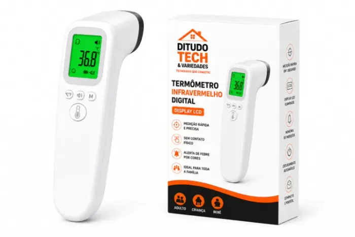 Termômetro Infravermelho Digital Display LCD - Novo - Ditudo Tech e Variedades