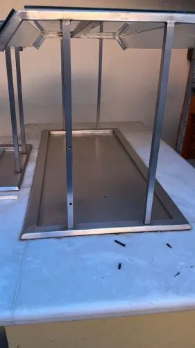 02 pistas frias em inox para buffet e self -service sem motor