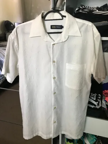 camisa social casual angelo litrico branca manga curta tamanho 1