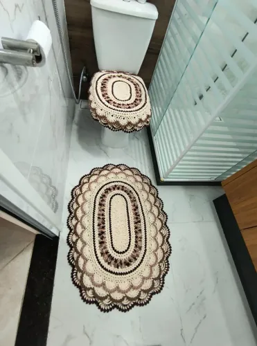 Jogo de banheiro em crochê 2 peças