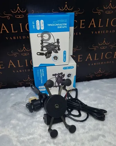 Suporte de celular para moto com carregador USB
