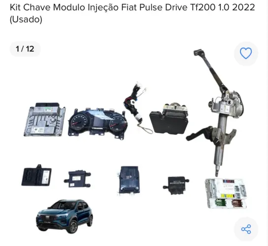 KIT MÓDULO INJEÇÃO FIAT PULSE DRIVE 1.0 TURBO AUTOMÁTICO 2022 2023