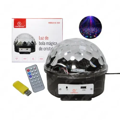 Jogo de Luz Globo de Festa Bola Maluca Led Sensor
