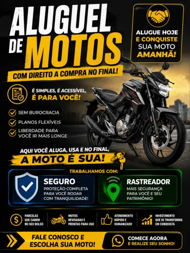Excelentes motos disponíveis