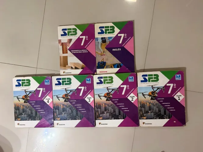 Kit completo de livros do Sistema Farias Brito, 7 ano do ensino fundamental 