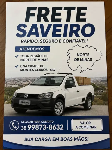 Faço fretes e entregas de encomendas para Moc e região !