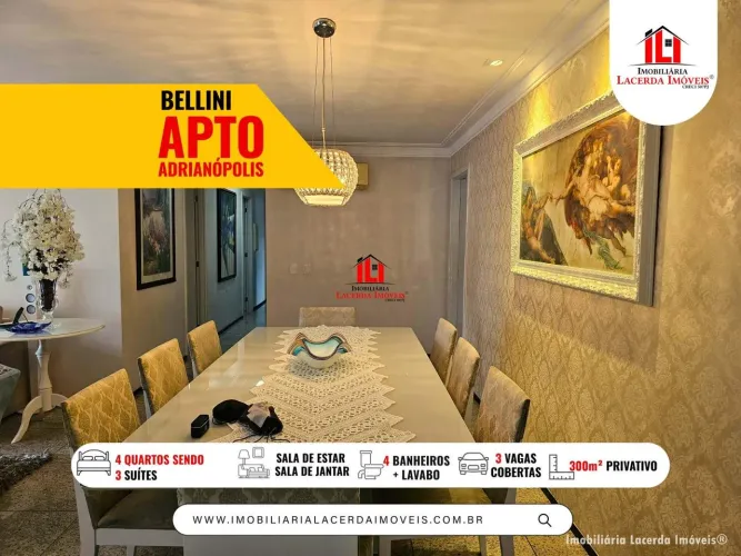 Condomínio Bellini, 180m², 4 quartos sendo 3 suites, 3 vagas cobertas, Bairro Adrianpolis