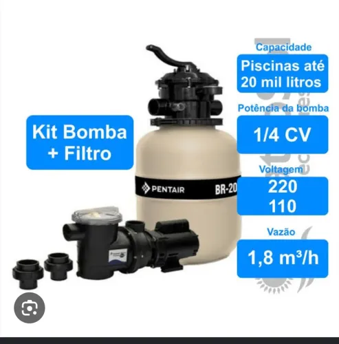 Bomba para Piscina + filtro BR-20 até 19.200 Litros