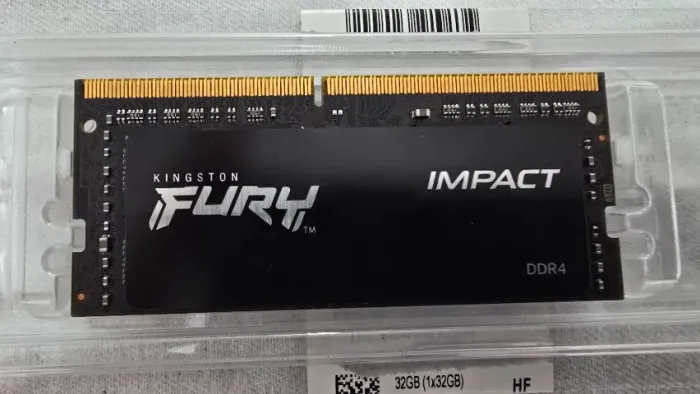 Memória RAM 32GB DDR4 3200MHz Kingston Fury Impact para notebook