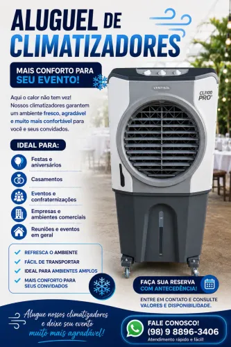 ALUGUEL DE CLIMATIZADOR - DIÁRIA R$ 60,00