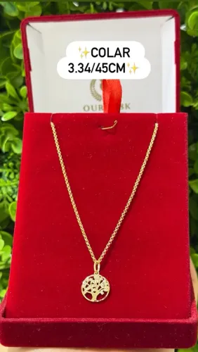Colar de ouro 18k Elo português nova | Certificado de garantia