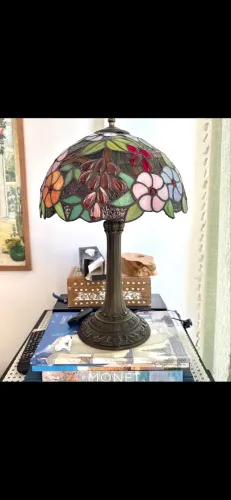 Luminária abajur vitral vintage 