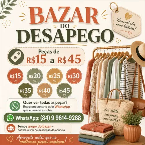 Bazar de Roupas Femininas com Peças a Partir de R$15