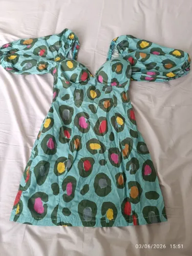 Vestido curto ciganinha tamanho P