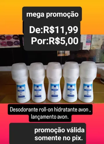 Desodorante roll-on hidratante (5 reais a unidade no pix)