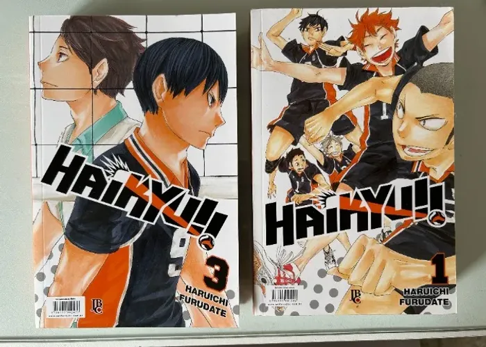 volumes 1 e 3 haikyuu mangá