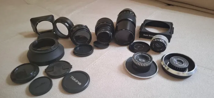 Lote Lentes para Câmera Analógica/Vintage + Acessórios Fotográficos