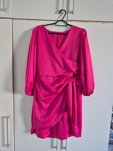Vestido crepe barbie Pink G (44)