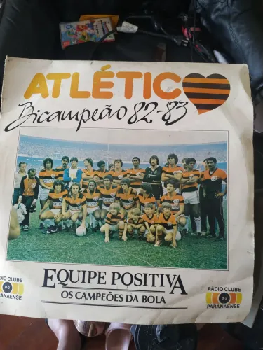 Disco vinil antigo atlético athletico paranaense campeão 82 83