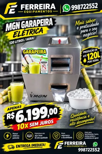 Garapeira pra caldo de cana nova em 10x sem juros