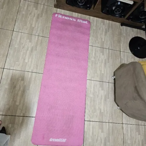 Tapete de Yoga EVA Fitness Mat Pilates Academia Musculação DreamGear Wii Rosa 182x61cm