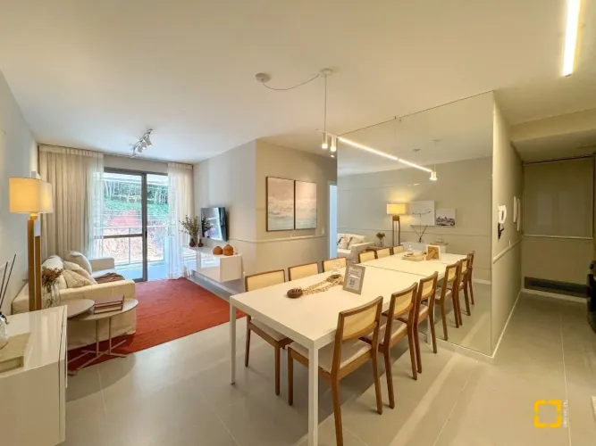 Apartamento mobiliado - 2 dormitórios, sendo 1 suíte 1 vaga - 1 Hobby box - Cacupé - Flori