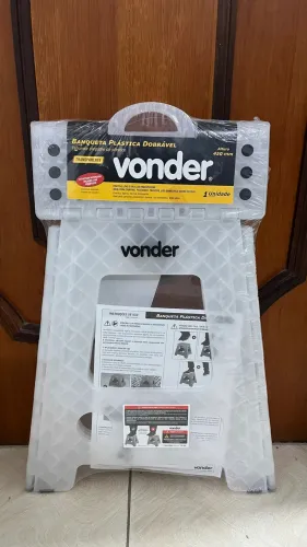 Banqueta / Banco Dobrável Vonder 45cm Transparente com Alça (Nova)